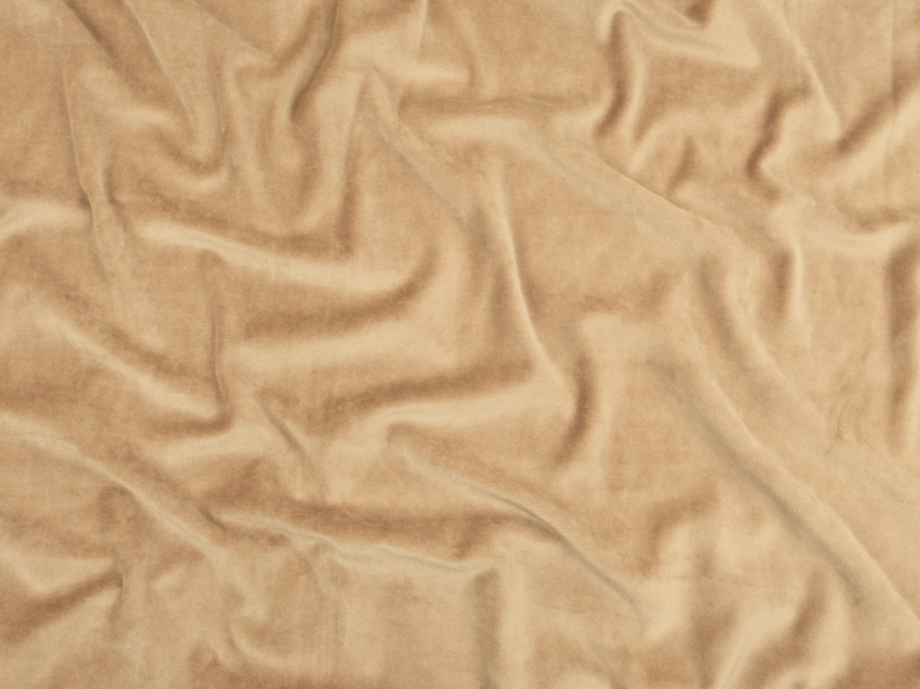 Minerva Core Range Cotton Velour Stretch Knit Fabric Light Brown
