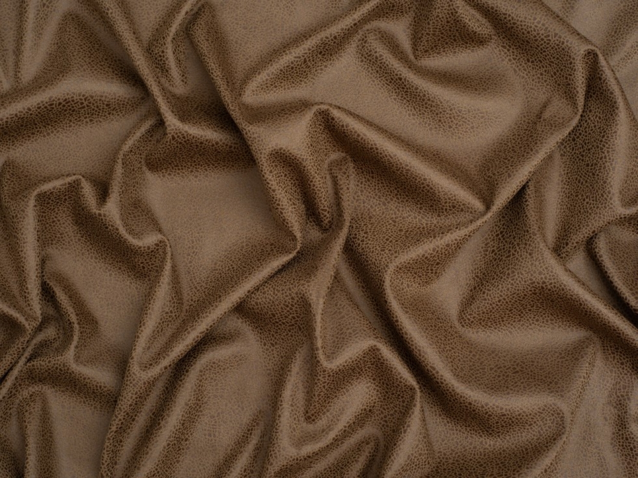 Minerva Core Range Foiled Heavy Suede Stretch Knit Fabric Beige
