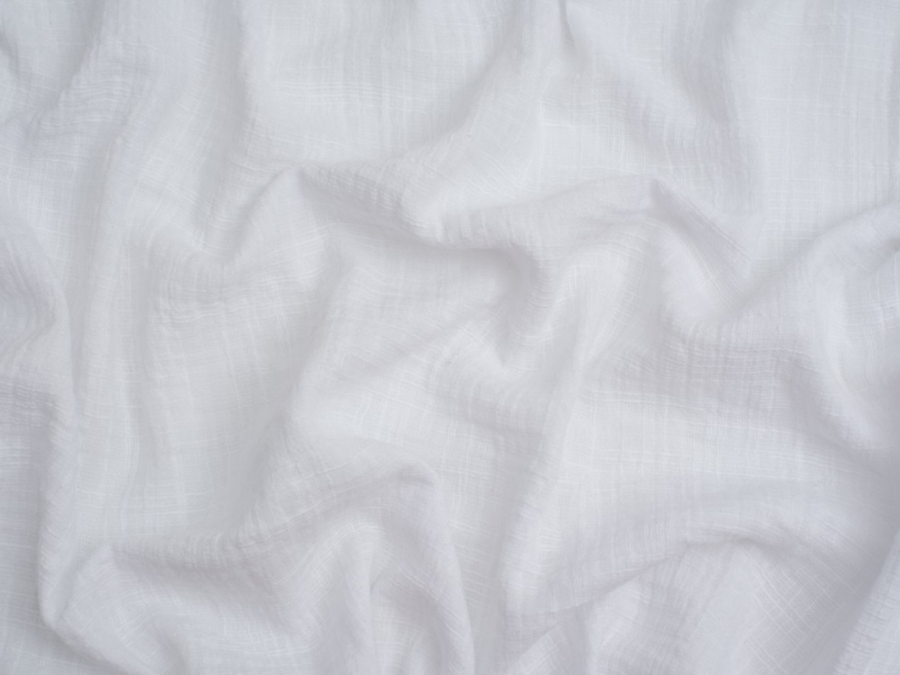 Minerva Core Range Slub Cotton Double Gauze Fabric White