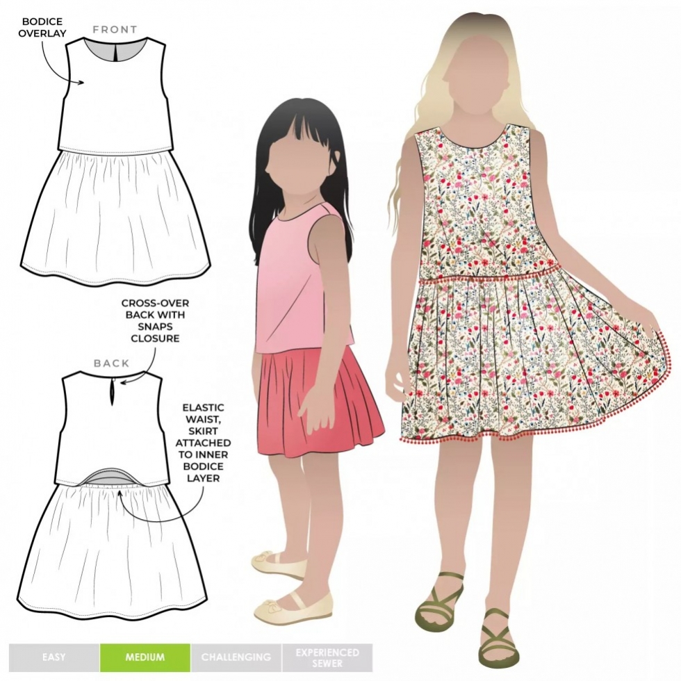Style Arc Paper Sewing Pattern Kids Victoria Dress