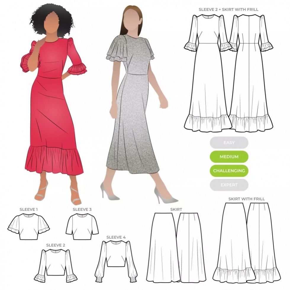 Style Arc Paper Sewing Pattern Queenie Dress