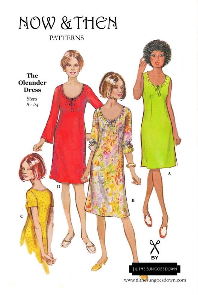 Now & Then Patterns Paper Sewing Pattern The Oleander Dress