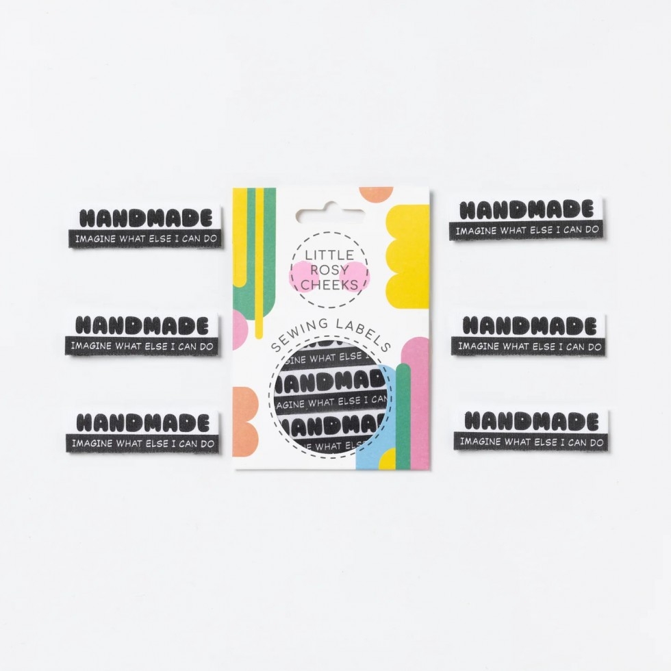 Little Rosy Cheeks Handmade Imagine What Else I Can Do Cotton Woven Labels