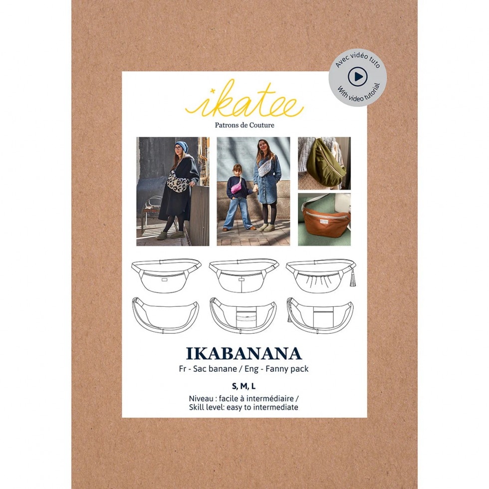 Ikatee Paper Sewing Pattern Ikabanana Fanny Pack