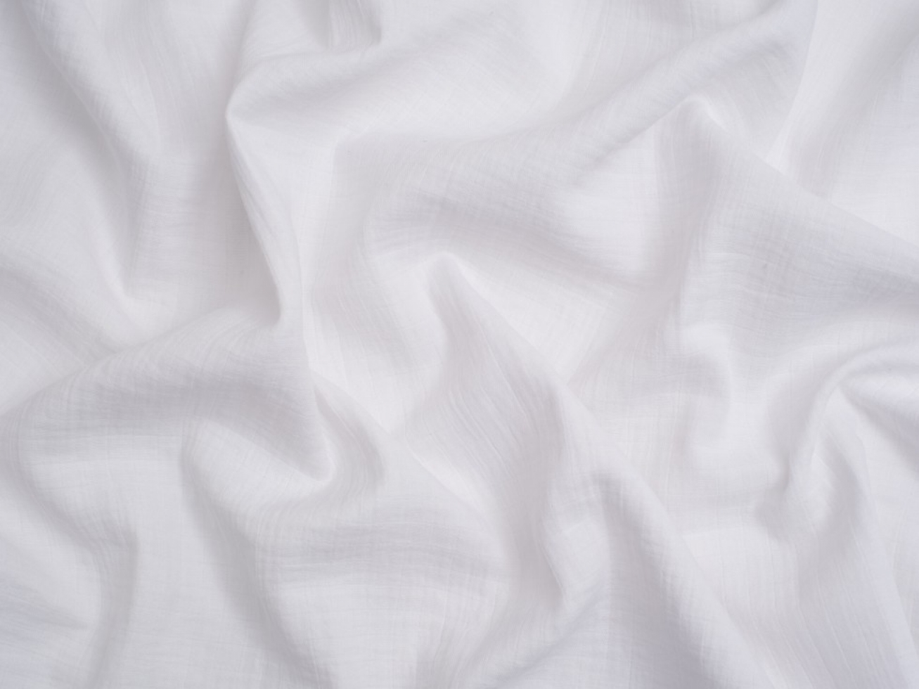 Minerva Core Range Check Cotton Double Gauze Fabric White