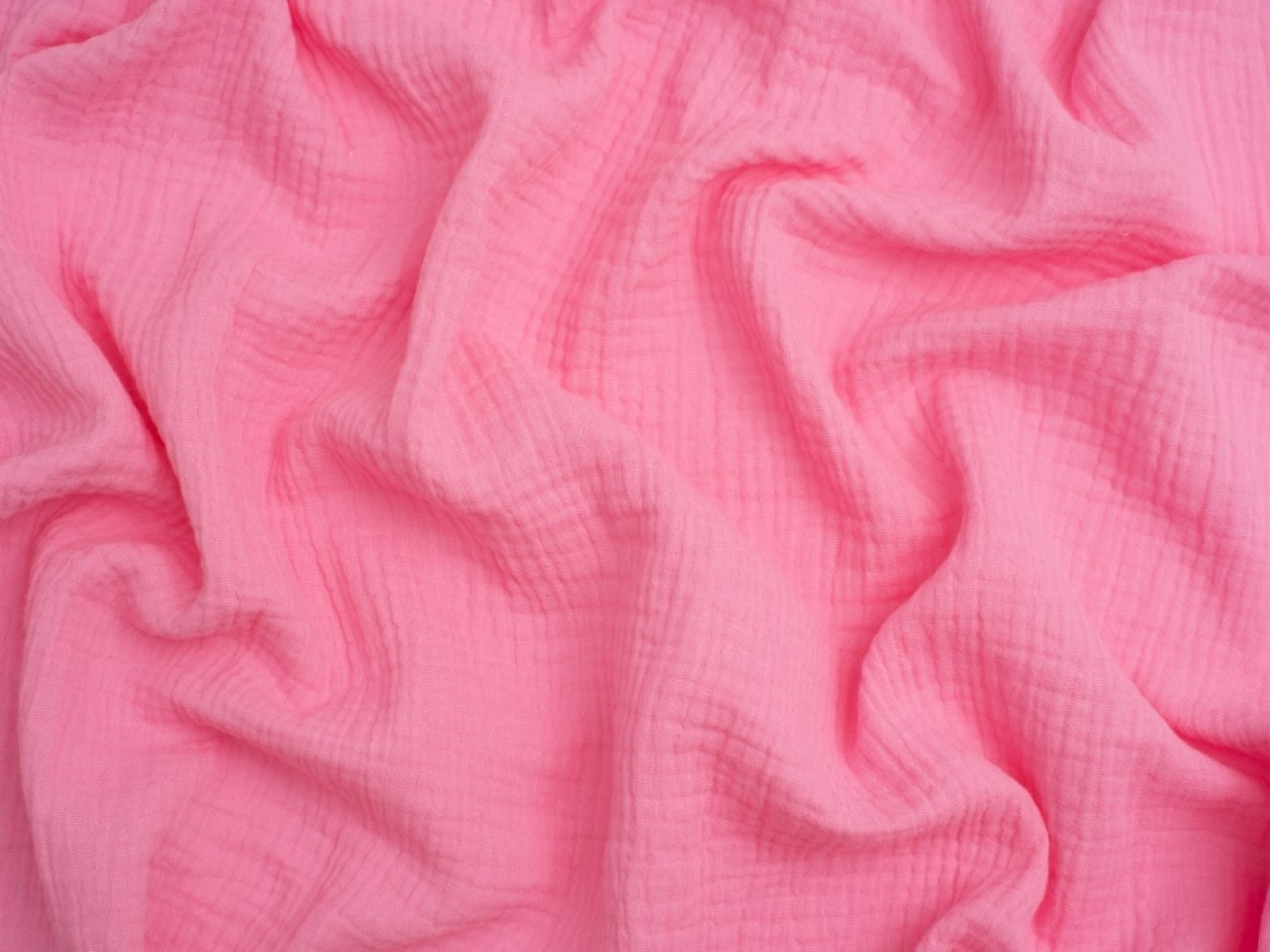 Minerva Core Range Cotton Double Gauze Fabric Flamingo