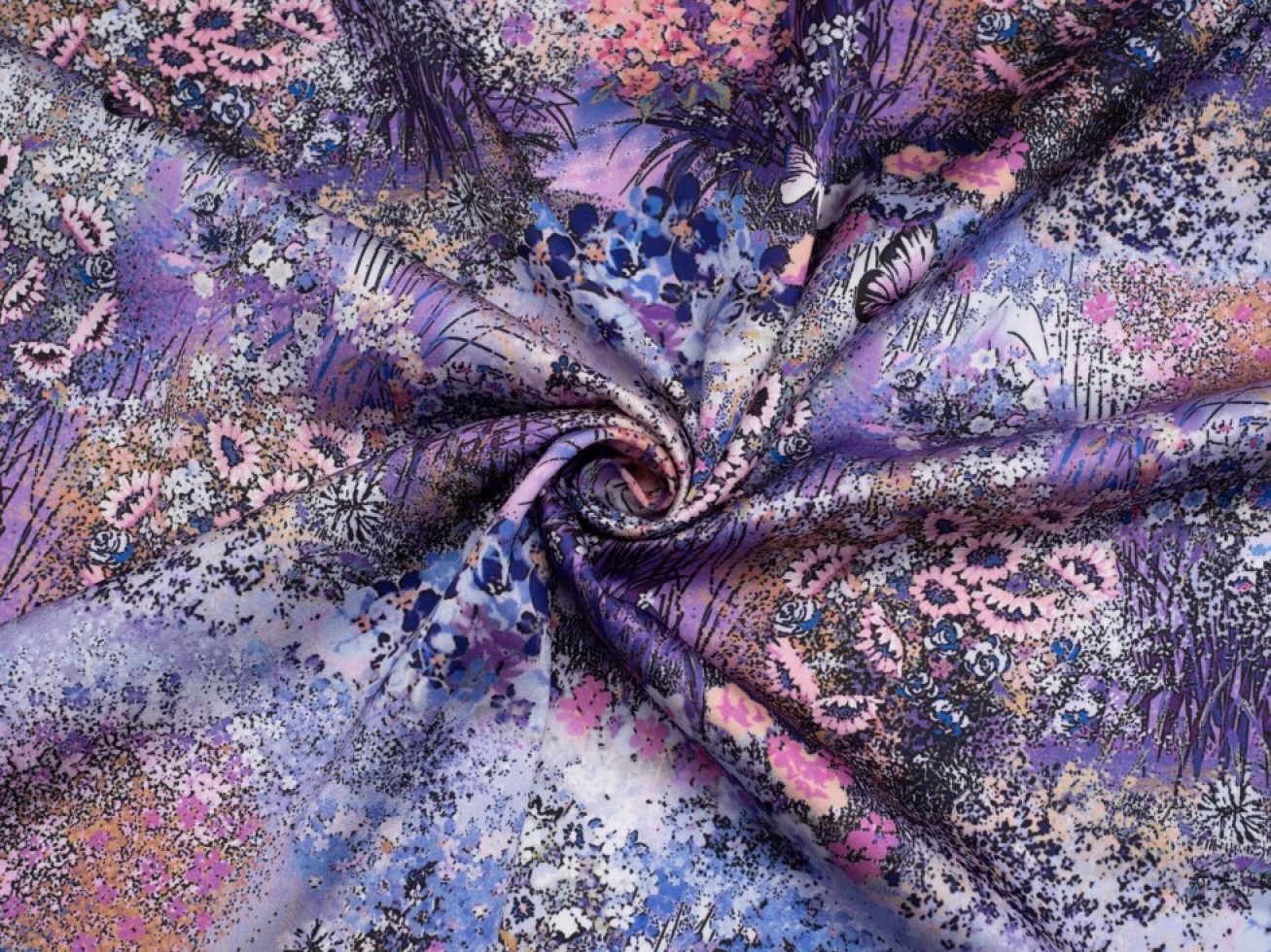 Minerva Exclusive Wildflower Fusion Crepe Back Satin Fabric