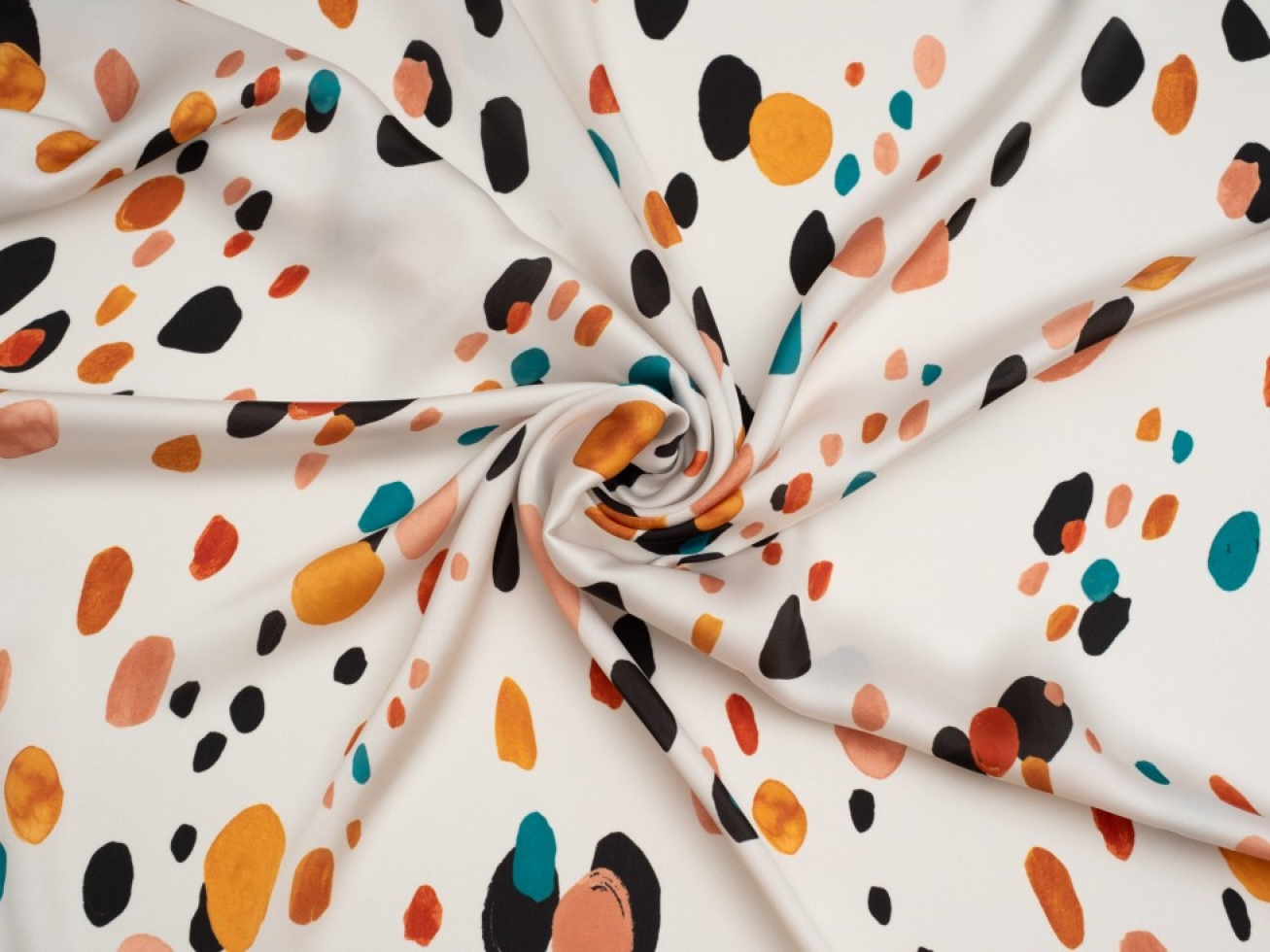 Minerva Exclusive Pebble Stone Charmeuse Silky Satin Fabric