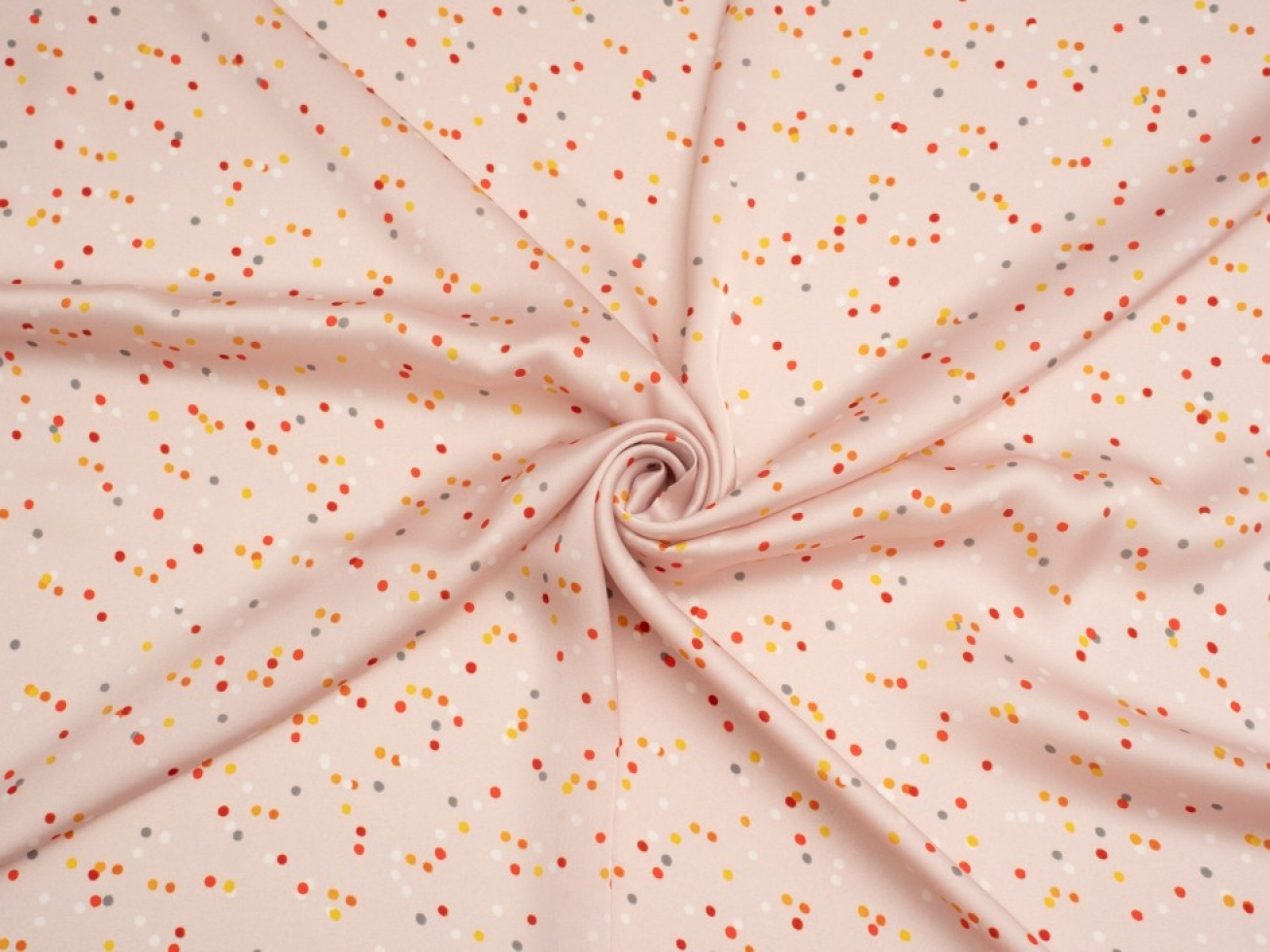 Minerva Exclusive Sprinkle Shower Charmeuse Silky Satin Fabric Strawberry