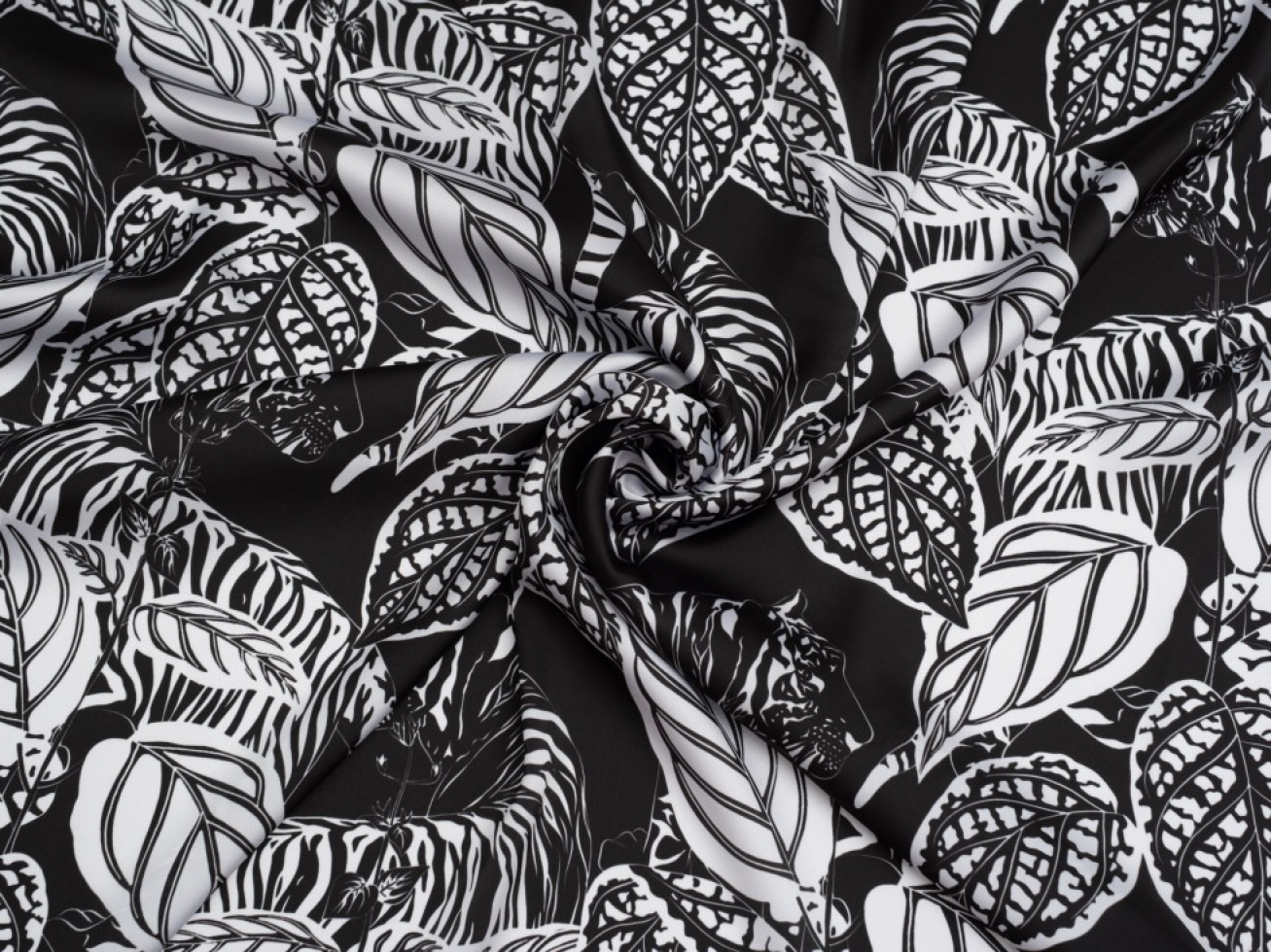 Minerva Exclusive Tiger Kingdom Charmeuse Silky Satin Fabric Sumatra