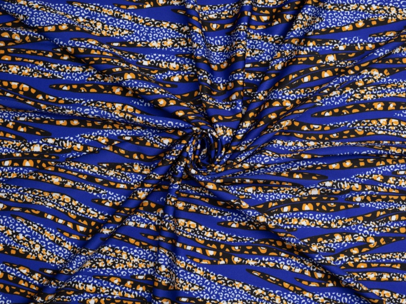 Minerva Exclusive Serpent Streams Glossy Activewear Lycra Stretch Knit Fabric