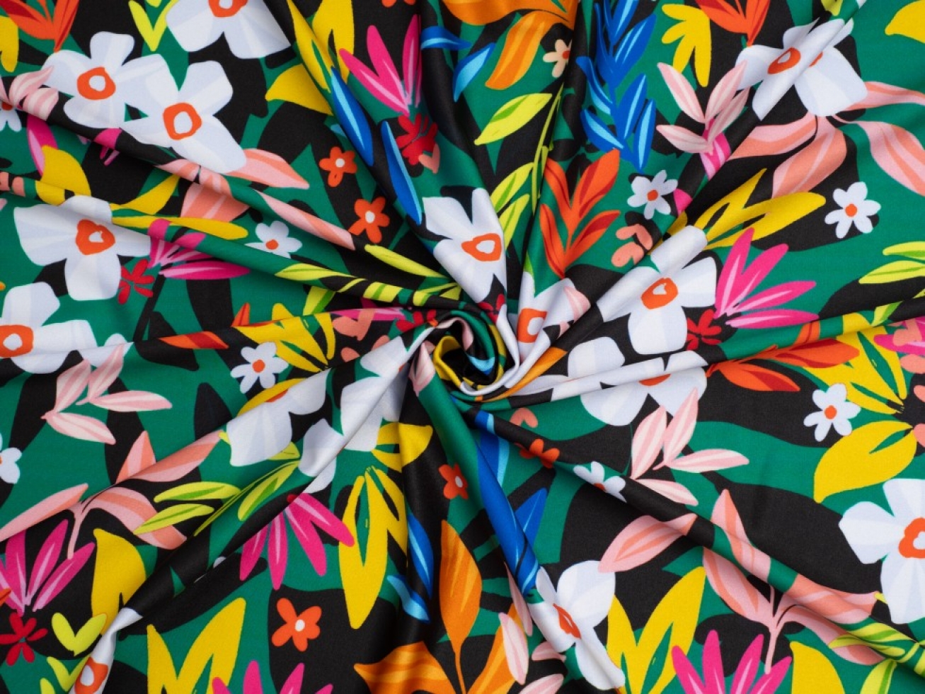 Minerva Exclusive Summer Dreaming Glossy Activewear Lycra Stretch Knit Fabric