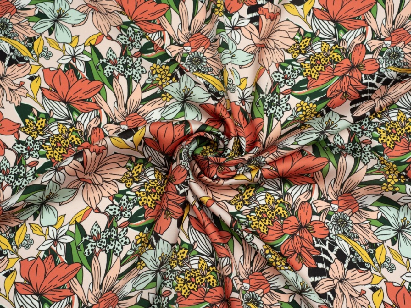 Minerva Exclusive Decadent Display Charmeuse Silky Satin Fabric