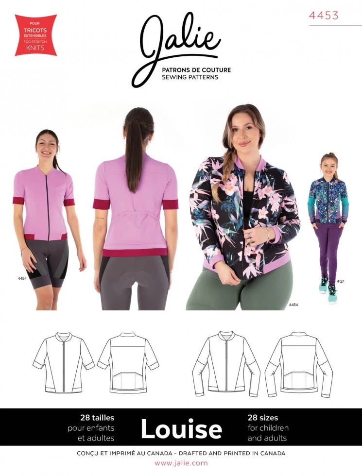 Jalie Paper Sewing Pattern 4453 Louise Multi Sport Jersey