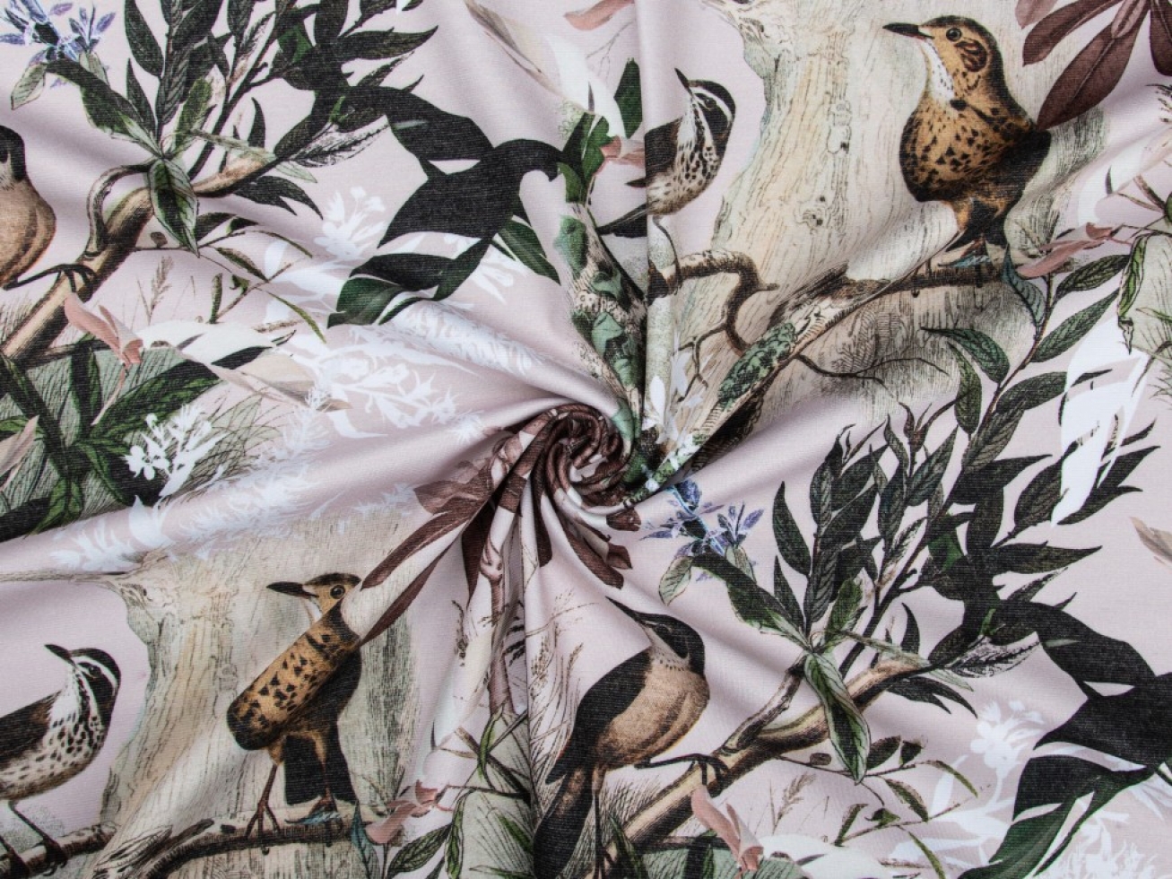 Minerva Exclusive Forest Thrush Ponte Roma Double Stretch Knit Fabric