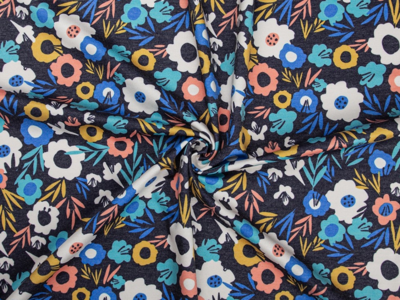 Minerva Exclusive Daisy Dream Ponte Roma Double Stretch Knit Fabric