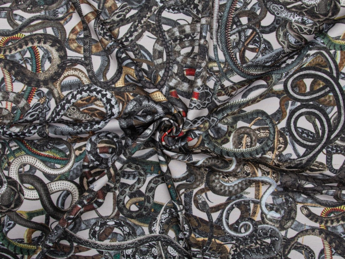 Minerva Exclusive Coiled Kingdom Ponte Roma Double Stretch Knit Fabric