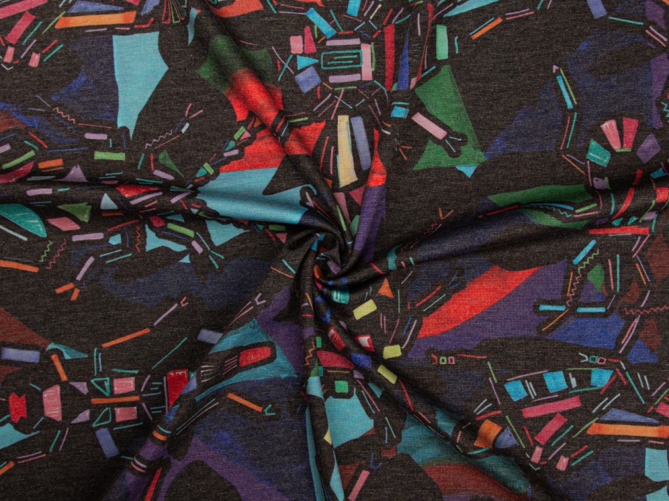 Minerva Exclusive Beetle Jewels Ponte Roma Double Stretch Knit Fabric