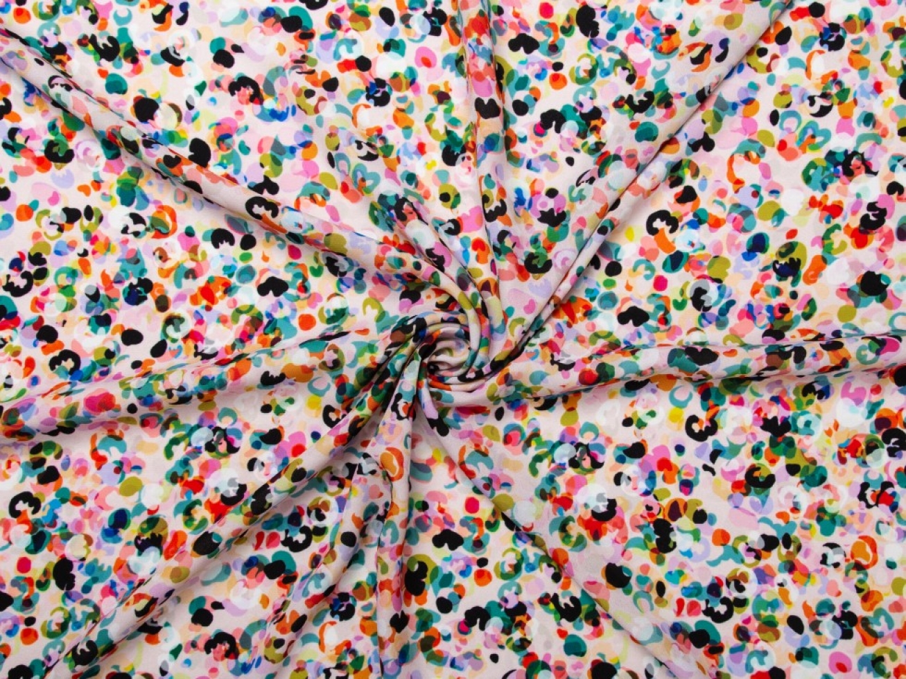 Minerva Exclusive Popcorn Jelly Double Georgette Crepe Fabric Kaleidoscope