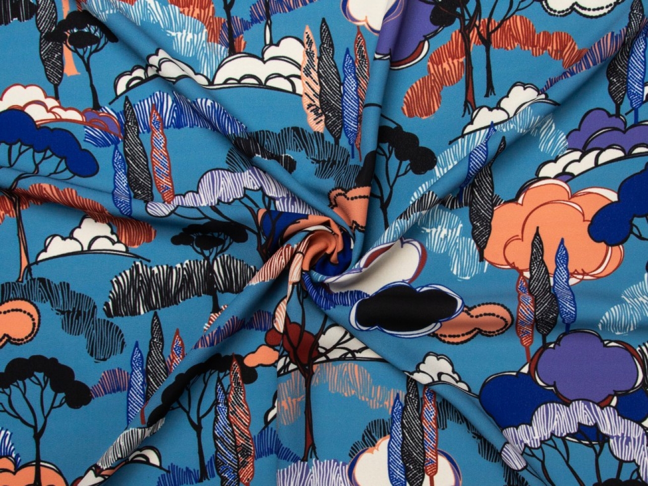 Minerva Exclusive Mystic Grove Double Georgette Crepe Fabric