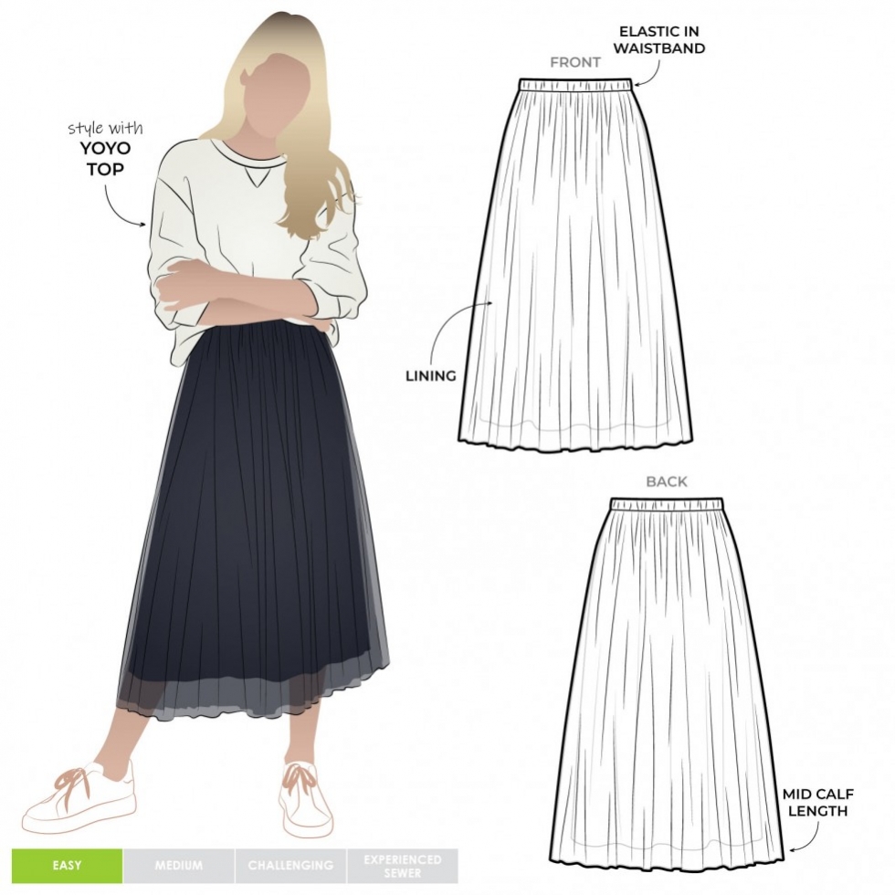 Style Arc Paper Sewing Pattern Miranda Skirt