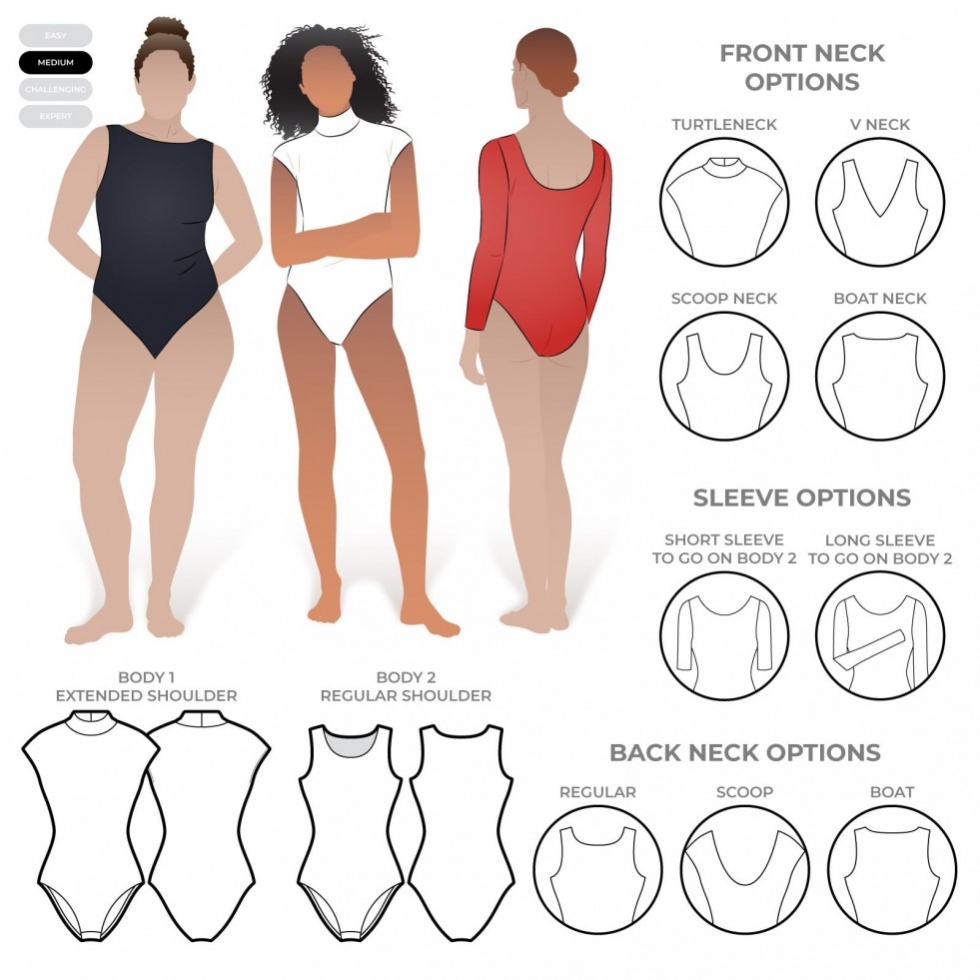 Style Arc Paper Sewing Pattern Farrah Bodysuit