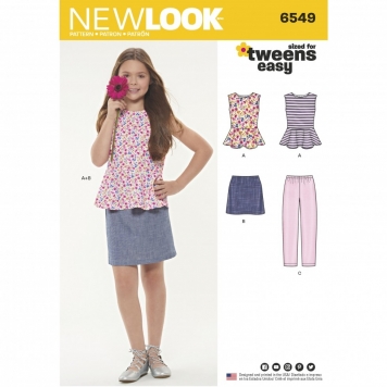 Simplicity 8998 Children's Easy-To-Sew Sportswear Dress, Top, Pants