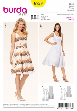 Burda Paper Sewing Pattern 6786, 1001619