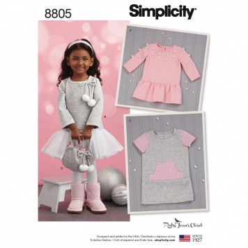 Simplicity Pattern 8566 childs girls tunics leggings —  -  Sewing Supplies