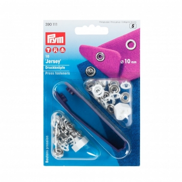 20 Blue Metal Snaps for PRYM Vario Plier, Metal Gripper Snap Fasteners,  Open Ring Snap Buttons for Clothing, No Sew Poppers 