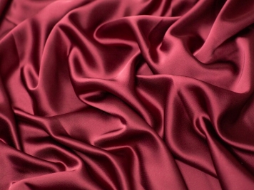 NY Designer Fabrics Ribbon Red Silk Crepe Back Satin Fabric