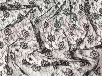 Pale greyish blue 70% polyester 30% cotton guipure lace fabric