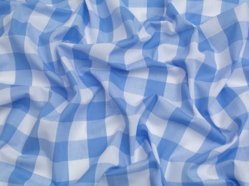 Gingham Fabric - Blue