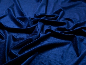 Black Polyester Stretch Velvet - Velour - Jersey/Knits - Fashion Fabrics