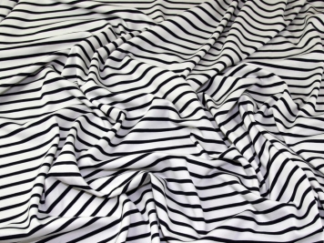 Print Stripe Jersey Stretch Fabric Ponte Roma 4 Way Stretch Dress Material 58" 