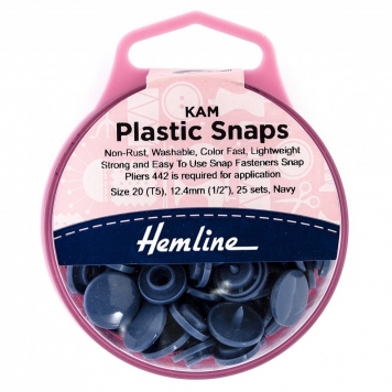 25, Size 20, T5, 12.4mm Original KAM Snaps in a Choice of Colours, Plastic  Snap Fasteners for Bibs, Clothing Fasteners, and More 
