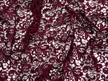 Maroon Lace Fabric 