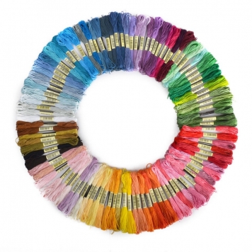8 mts Trebla Embroidery Skeins Of Thread £4.50 Per Box Of 24 Block Colour Lemon 