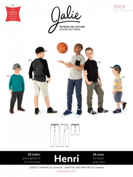 Sewing Pattern Jalie 3669 - NICO - Men's Raglan Tees