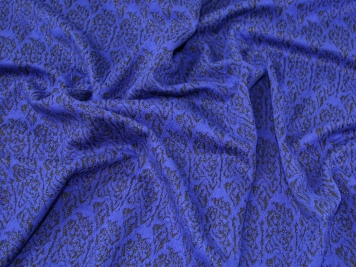 Double Face Textured Stretch Knit Fabric Azure, 1248305