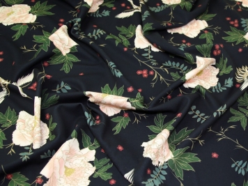 Black floral knit clearance fabric