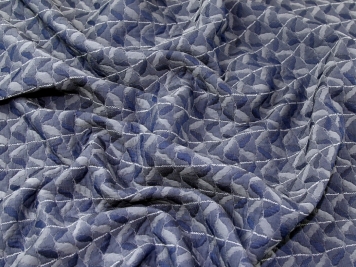 Textured Woven Jacquard Fabric Denim Blue, 1185519