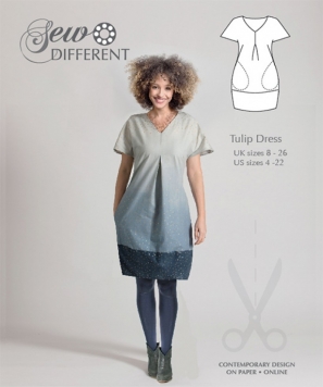 Sew Different Paper Sewing Pattern Essential Denim Dress, 1189780