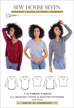 patterned v neck t shirts