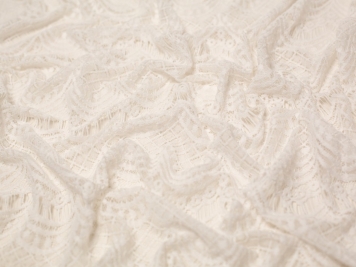 Minerva Geometric Lace Fabric Cream - per metre 