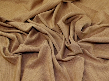 Plain Crushed Viscose Polyamide Dressmaking Fabric - Tan