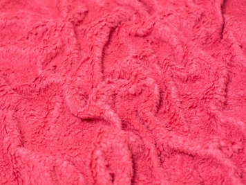 Cotton Fleece Fabric (Sherpa) Old Pink