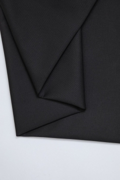 Organic Cotton Poplin - Black, Plain Fabric