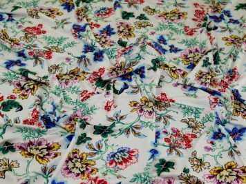 Multicolour Flower Print Cotton Viscose Jersey 150cm Wide 