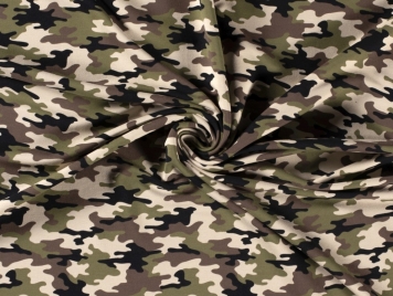 Gray Camouflage Fabric - Camo - Grey - Sevenberry - 100% Cotton - Robert  Kaufman